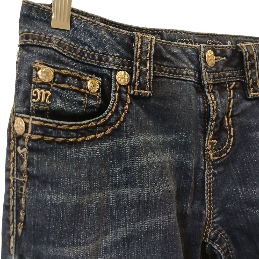 Miss Me Womens Mid-Rise Straight Jeans Size 26 32" Inseam Stretch #C-12 - Picture 9 of 10